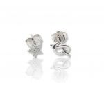 Platinum plated silver 925º earrings with star & knot (code FC005672)